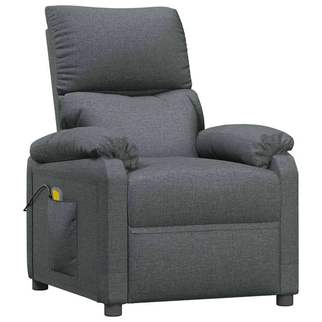 Divano Sedia-Poltrona Massaggiante Grigio Scuro in Tessuto 695082