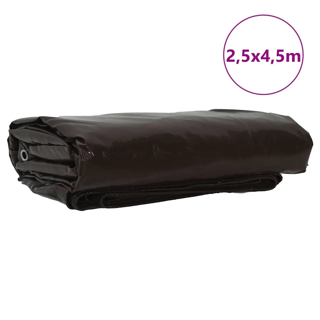 Telo 650g / m² Marrone 2,5 x 4,5 m Tela con rivestimento in PVC