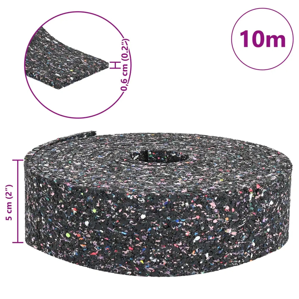 Rotolo di Granulato in Gomma Nero 1000 x 5 x 0,6 cm Gomma 42027251