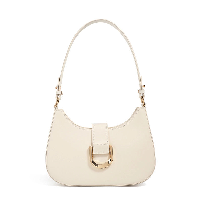 Borsa a tracolla da donna in vera pelle bianca