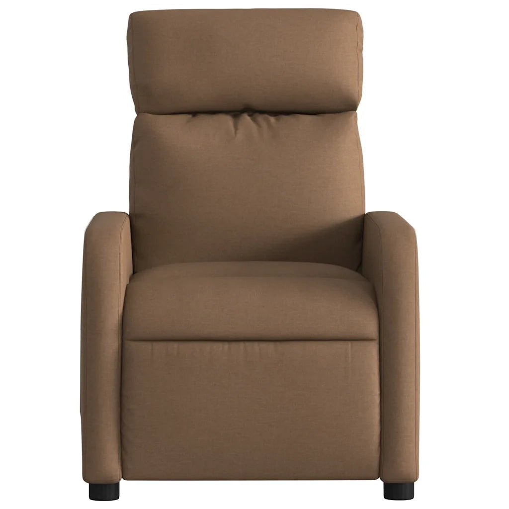 Divano Sedia-Poltrona Reclinabile in Tessuto Marrone 764077