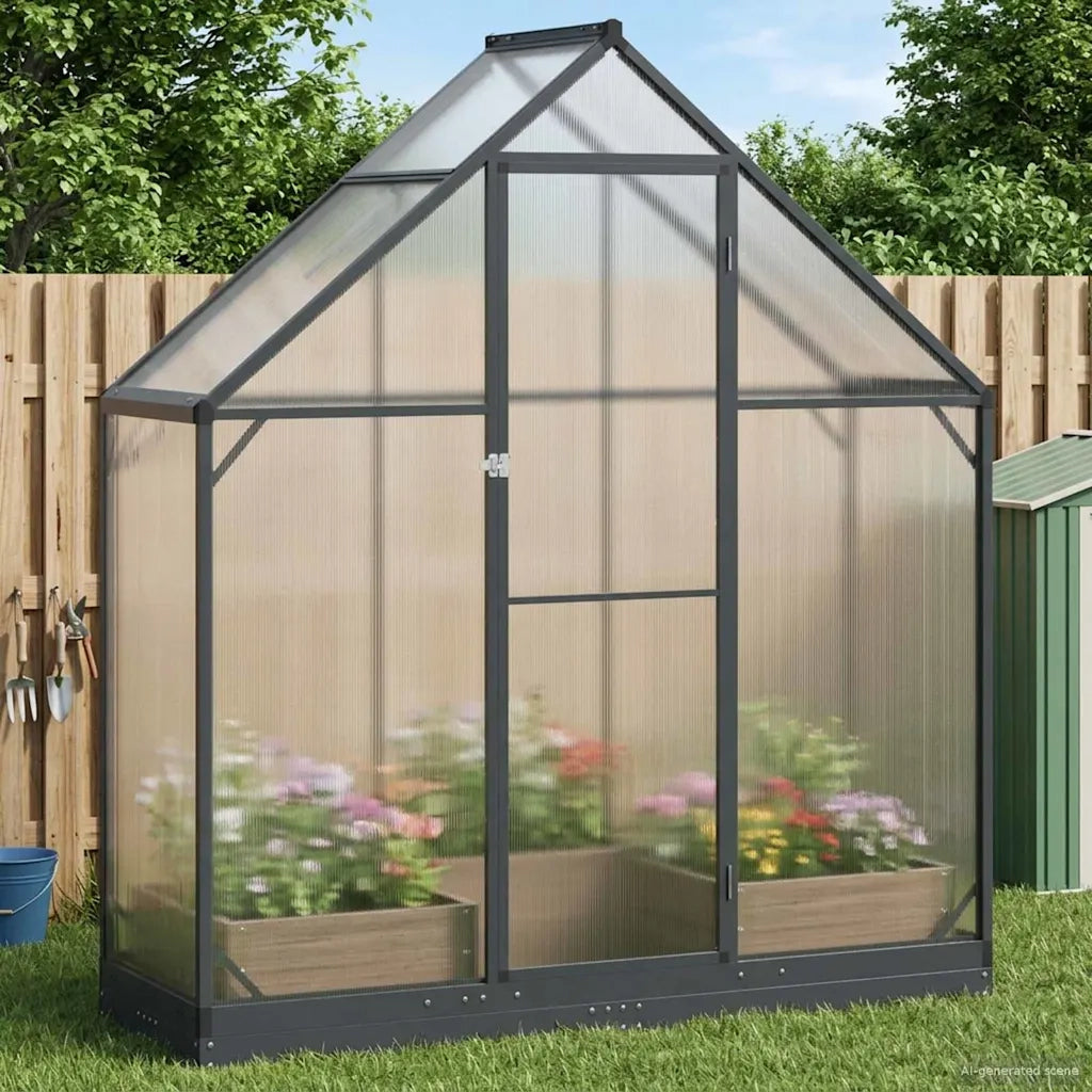 Serra da Giardino con porta Antracite 183,5 x 63,5 x 207 cm 42036858