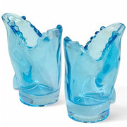 Set di bicchieri da cocktail a forma di squalo - 2 pezzi - 8 cm - Turquesa - Design decorativo - Bicchieri da shot