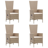 Set Mobili da Pranzo per Giardino 7 pz in Polyrattan Beige  cod mxl 39842