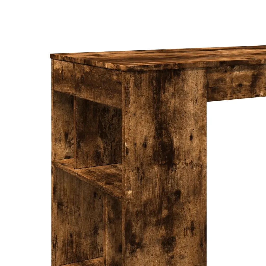 Tavolo Bar con Rastrelliera Rovere 102x50x103,5 cm Multistrato 854359