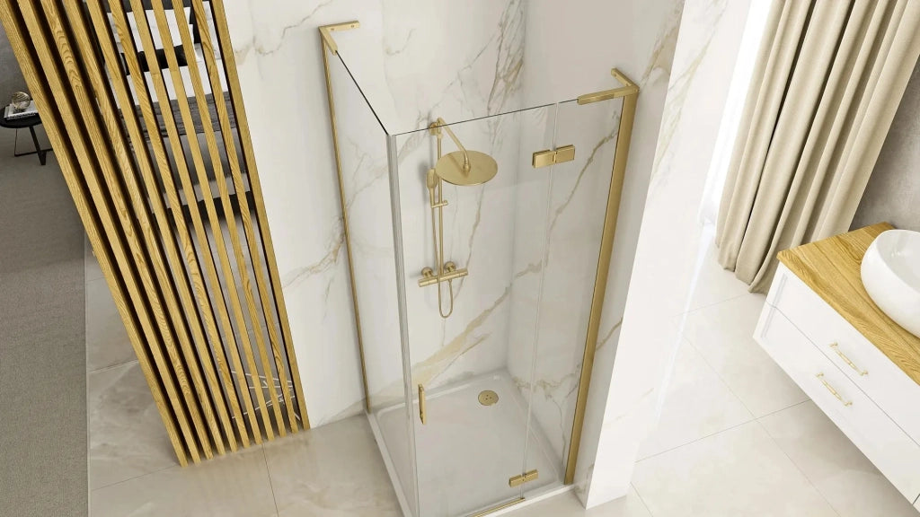 Cabina Doccia Rea Hugo 80x90 Gold Brush