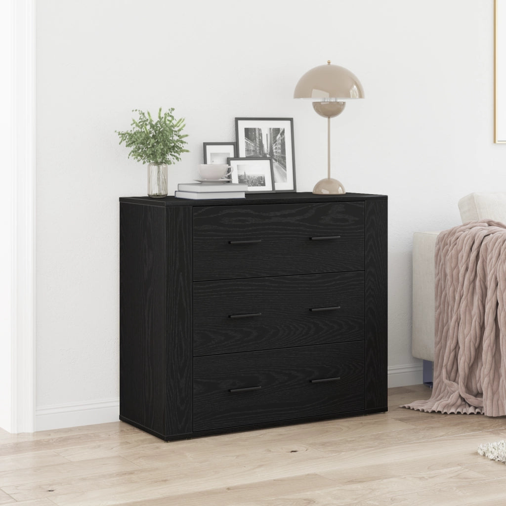 Credenza Quercia Nera 33x80x70 cm Legno Composito