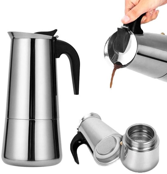 Platina per Caffè - Caffettiera - Materiale: Acciaio Inossidabile - Capacità: 450 ml