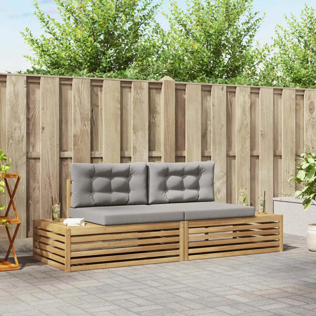 Set di divani da esterno Bianco 230,5 x 83 x 73 cm Poliestere