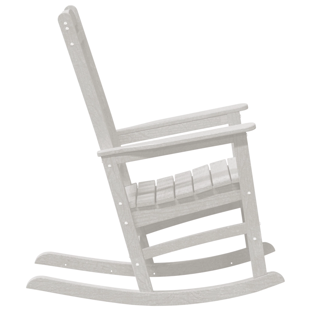 Sedia a dondolo da giardino Bianca 70x92x108 cm HDPE