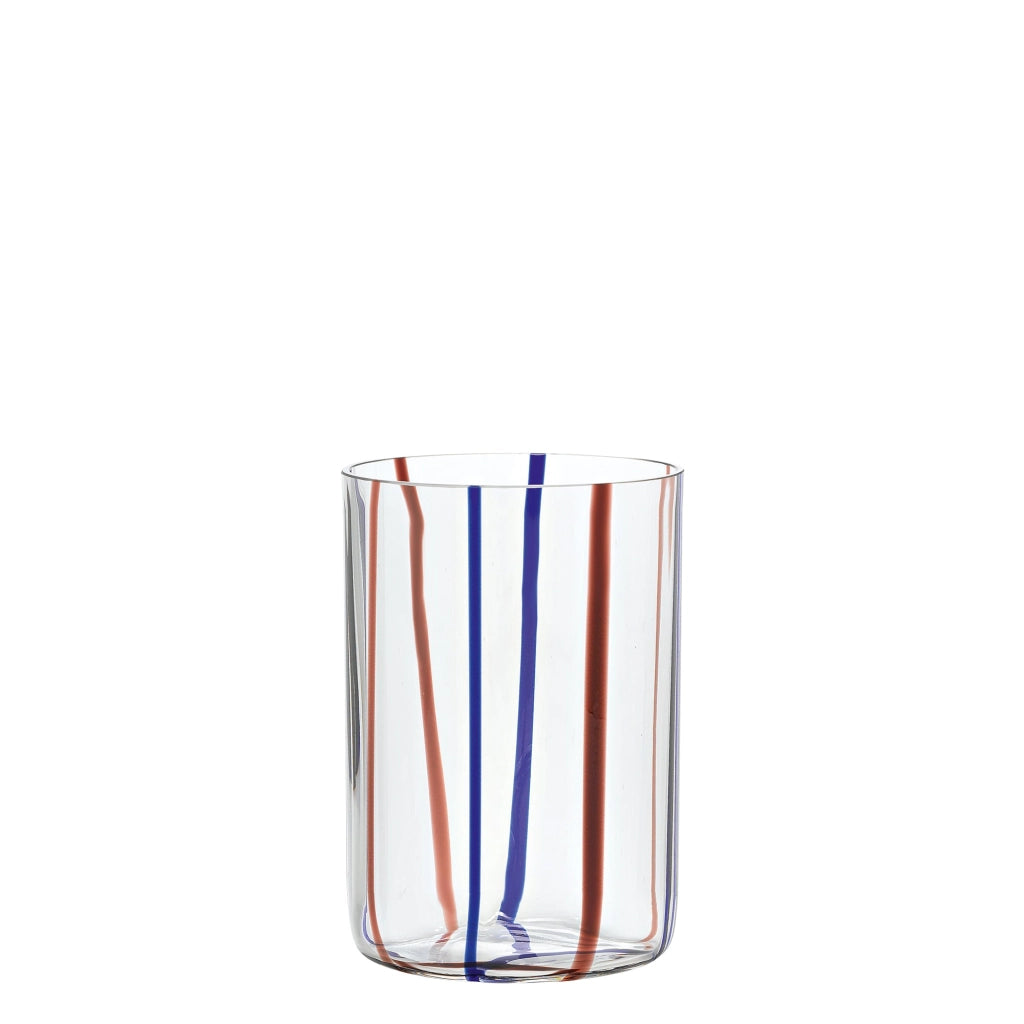 Bicchiere Tirache Zafferano in vetro borosilicato bicolore Ametista-blu box 6 pezzi