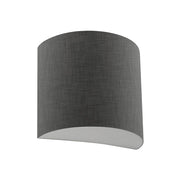 Applique Vivien con Paralume in Tessuto Antracite - Attacco E27 IP20 75W - Lampada da Parete Elegante - Rossini Group