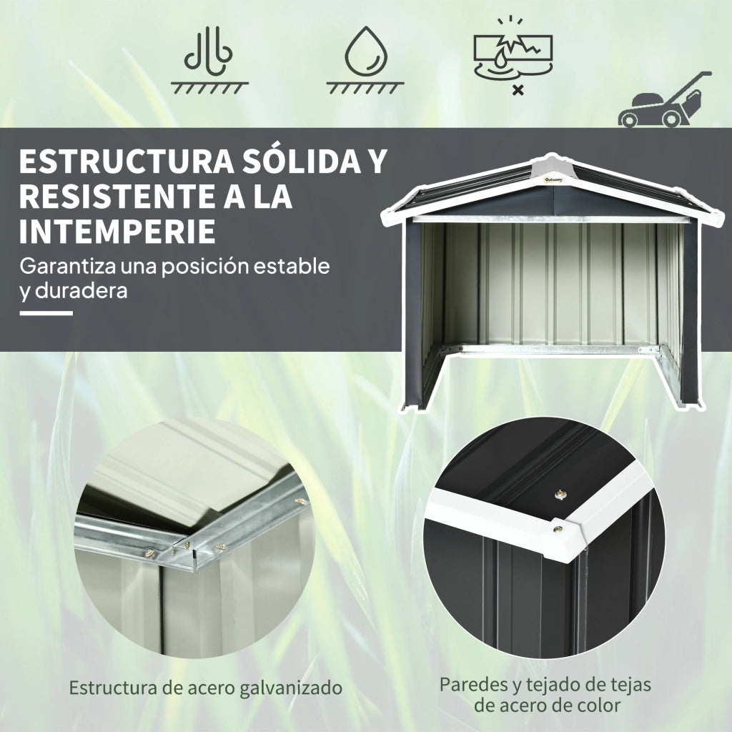 Garage per Robot Tagliaerba ¨C zephmum ¨C Acciaio Galvanizzato 87x103x66 cm Grigio