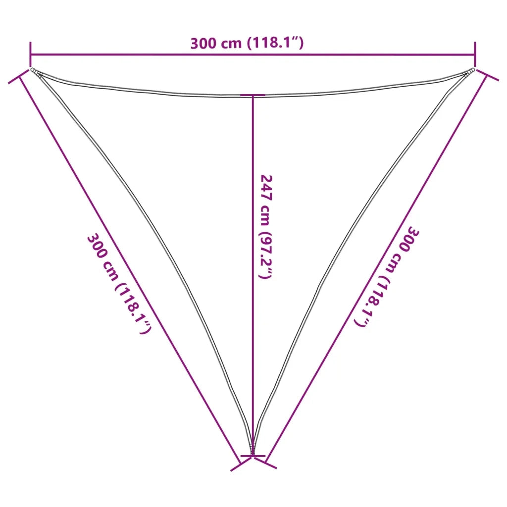 Vela Parasole | Telo Ombra | Vela da ombra 160 g/m2 Antracite 3x3x3 m in HDPE