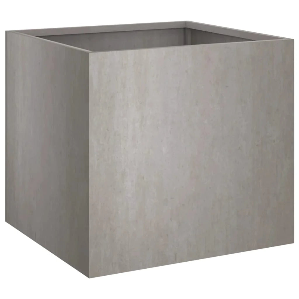 Fioriera rialzata per piante fiori giardino terrazze set da 2 49 x 47 x 46 cm acciaio corten marrone 02_0038987