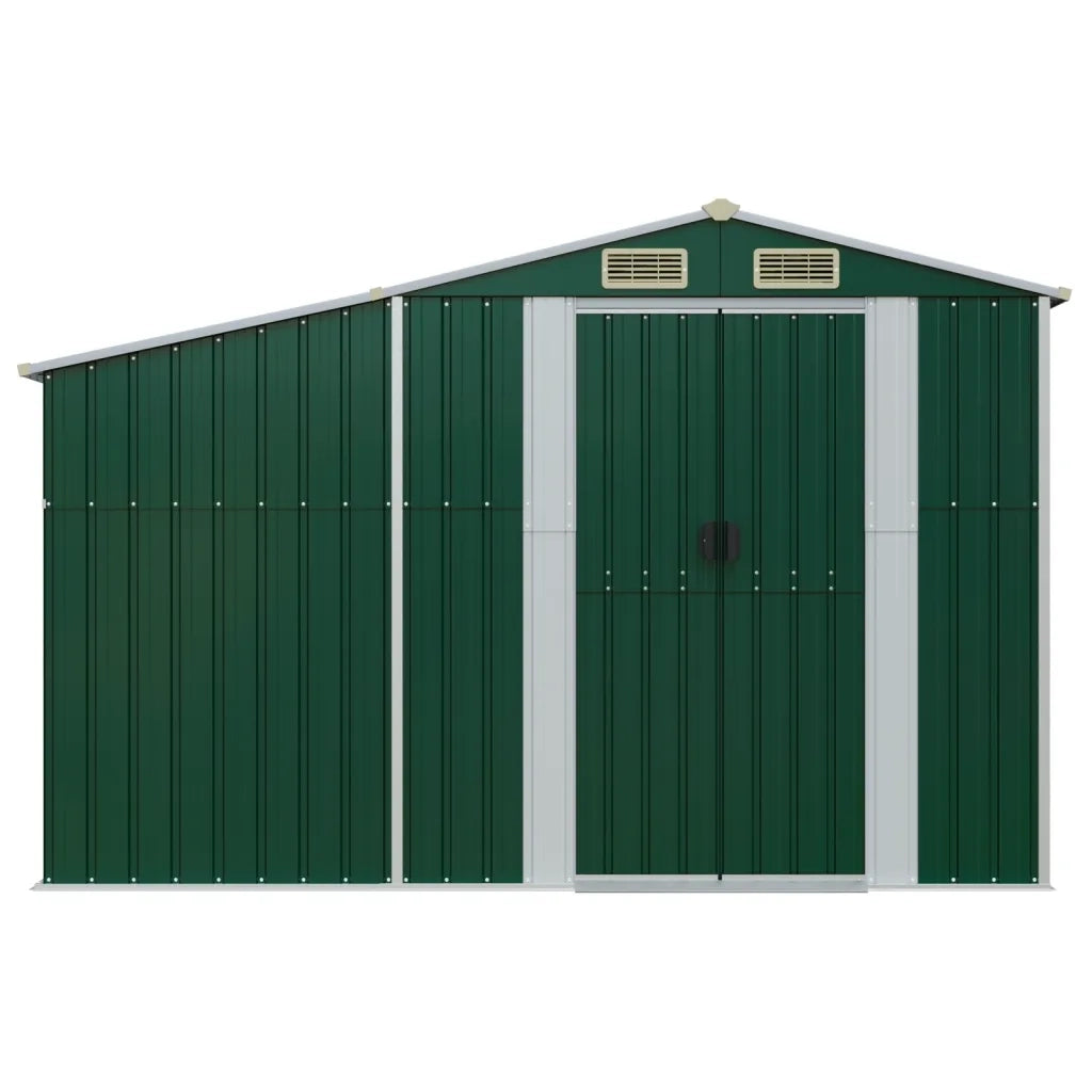 Capanno da Giardino Verde 277x93x179 cm in Acciaio Zincato CFW9595884