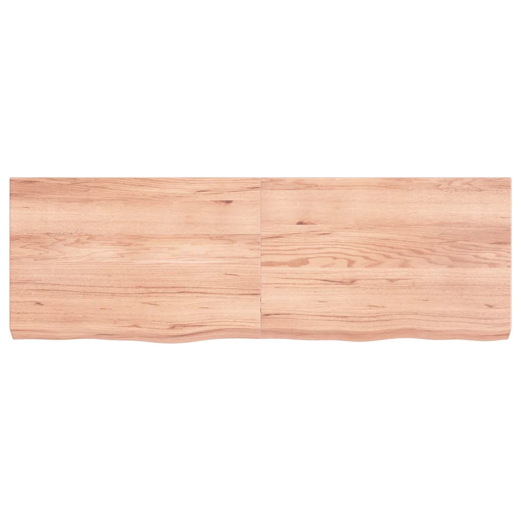Ripiano Muro Marrone 120x40x(2-6) cm Massello Rovere Trattato 363695
