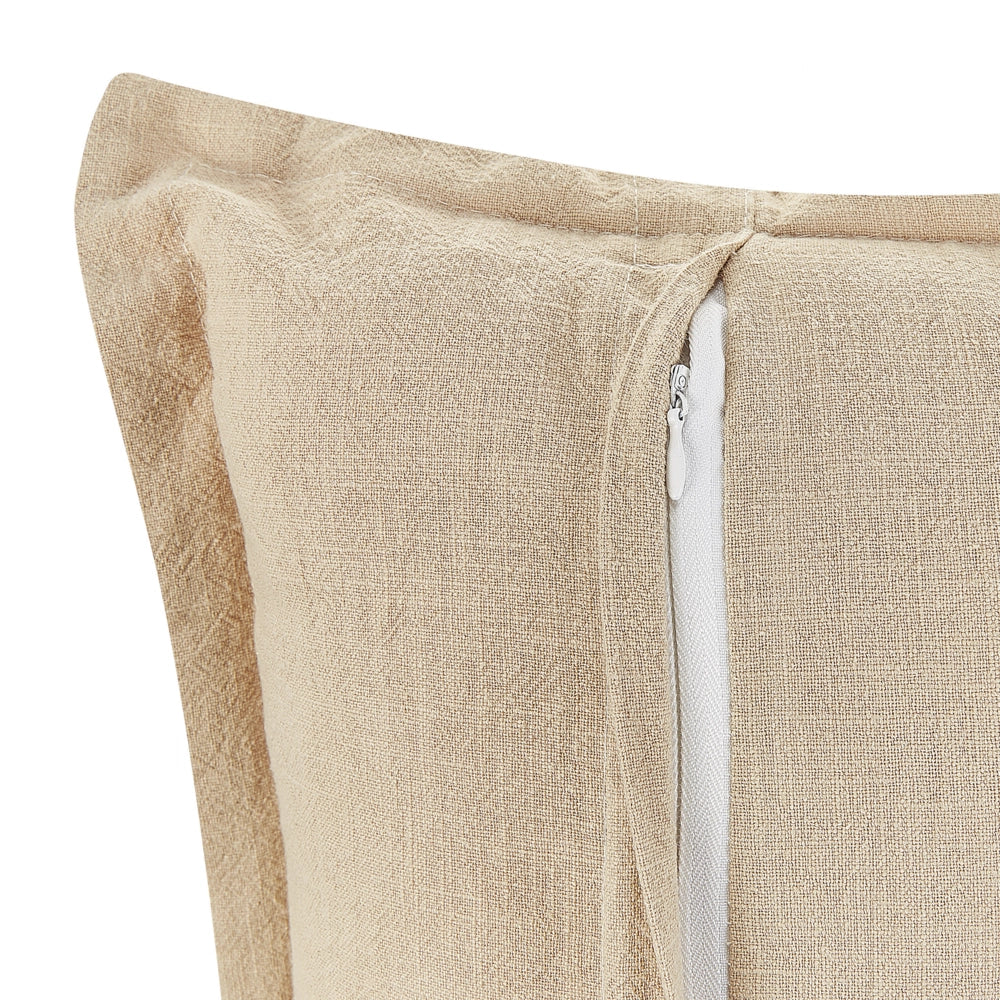 Set di 2 cuscini decorativi beige 45 x 45 cm sfoderabili con cerniera stile boho tradizionale