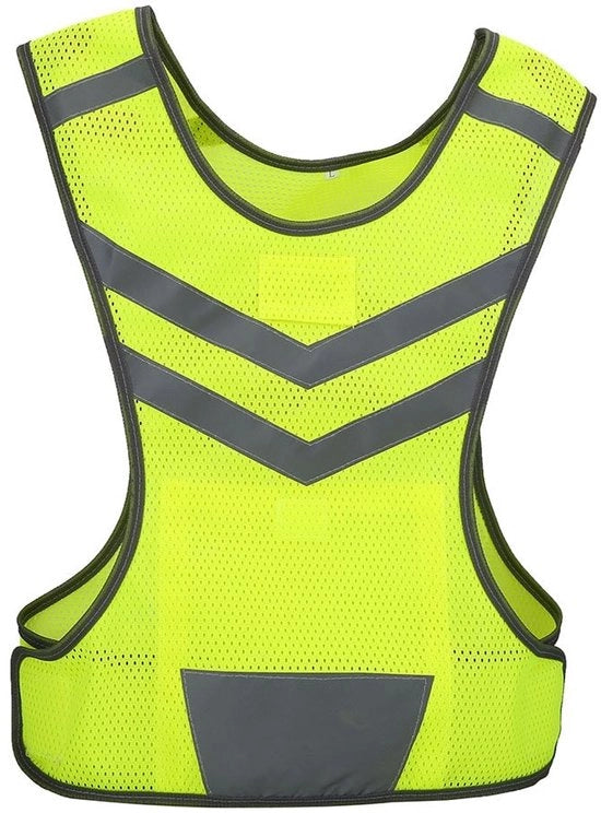 Vestone di sicurezza riflettente - Sicurezza per la bicicletta - Respira e ultraleggero - Casco di sicurezza regolabile - Adatto per la corsa e la bicicletta