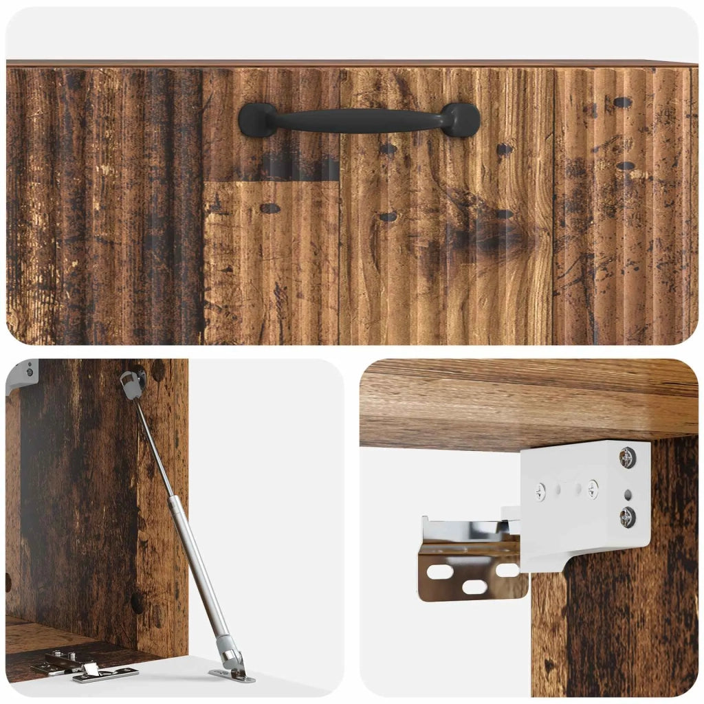 Mobile Porta TV da Muro Legno antico 78,5 x 31 x 30 cm