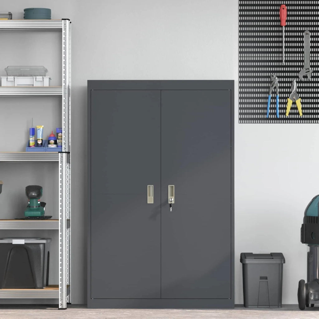 Armadio Antracite 90 x 40 x 140 cm Acciaio