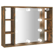 Mobile a Specchio con LED Rovere Fumo 76x15x55 cm CFW1917499