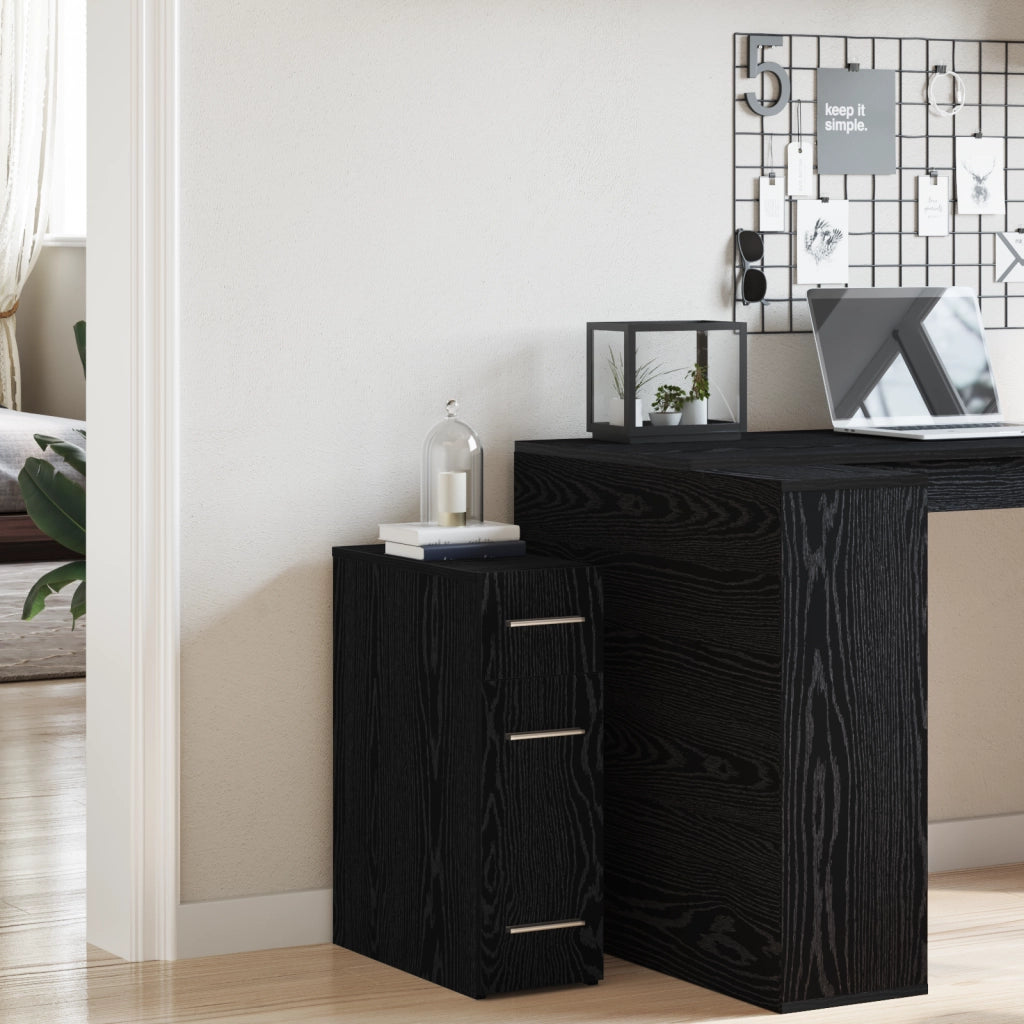 Armadio da farmacista  Nero Rovere 20x45,5x60 cm in legno ingegnerizzato