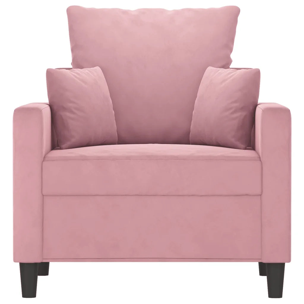Divano Sedia-Poltrona Rosa 60 cm Velluto 542236