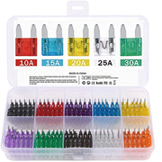 Trade Shop - Fusibili Assortiti 100 Pz Lamellari Per Auto E Moto Barca Kit Mini Fusibbili -