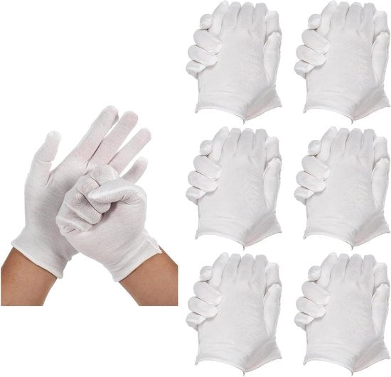 Manopole in cotone per pelle secca - 6 paia - ideali per il recupero notturno della pelle secca - manopole idratanti per dermatite atopica