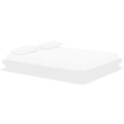 Letto matrimoniale | Letto per adulti | Giroletto Bianco in Legno Massello 160x200 cm