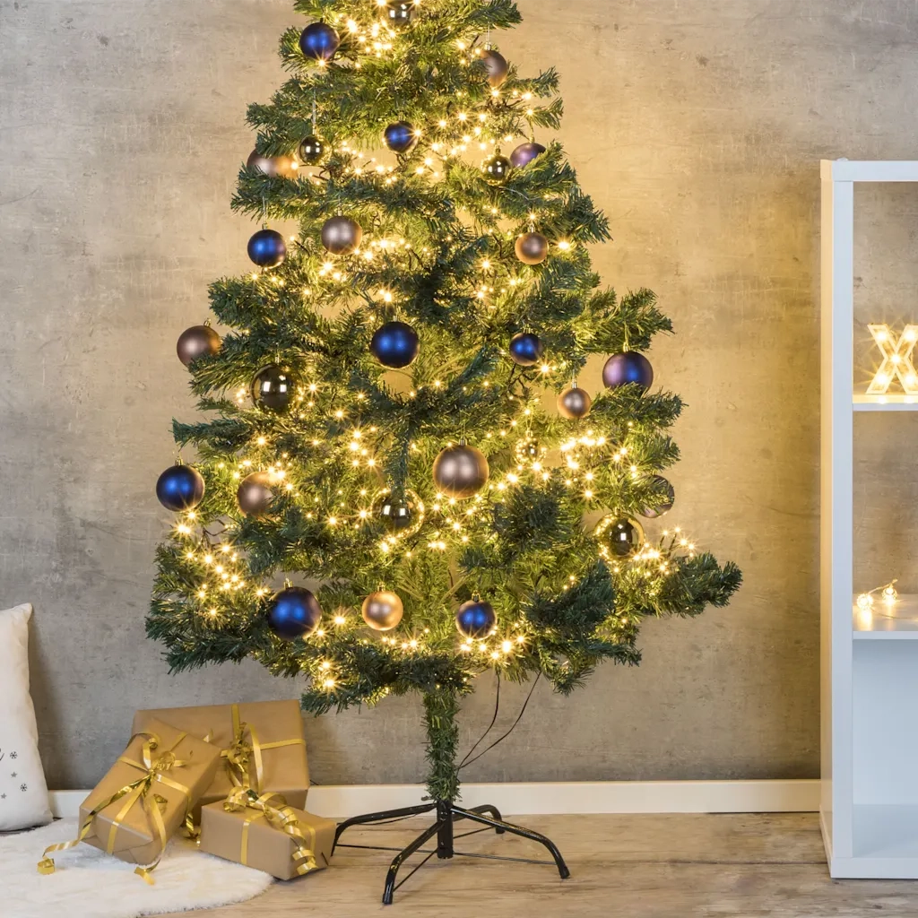 HI Albero di Natale con Supporto in Metallo Verde 180 cm 438382