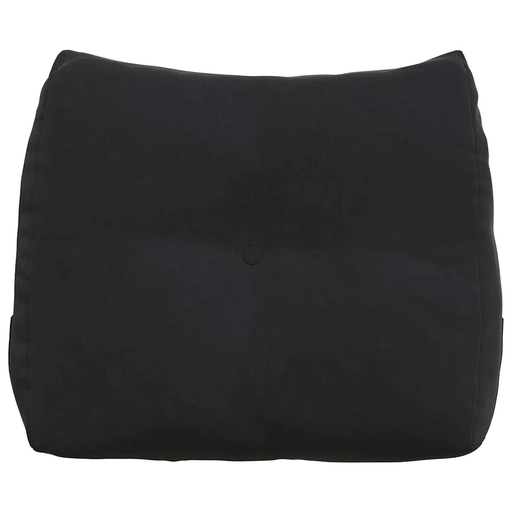 Cuscino per Schiena | Cuscino dorsale Nero 60 x 24 x 50 cm Velluto