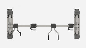 Appendi Attrezzi 74x15x30 cm Keter con 4 Ganci Capacità Totale 36 kg in Acciaio Grigio e Nero