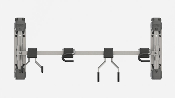 Appendi Attrezzi 74x15x30 cm Keter con 4 Ganci Capacità Totale 36 kg in Acciaio Grigio e Nero