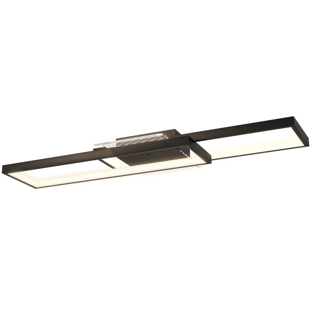 Plafoniera LED 43W 4600LM 3000-6000K dimmerabile con telecomando ¨C zephmum ¨C 70x30x7 cm Nero
