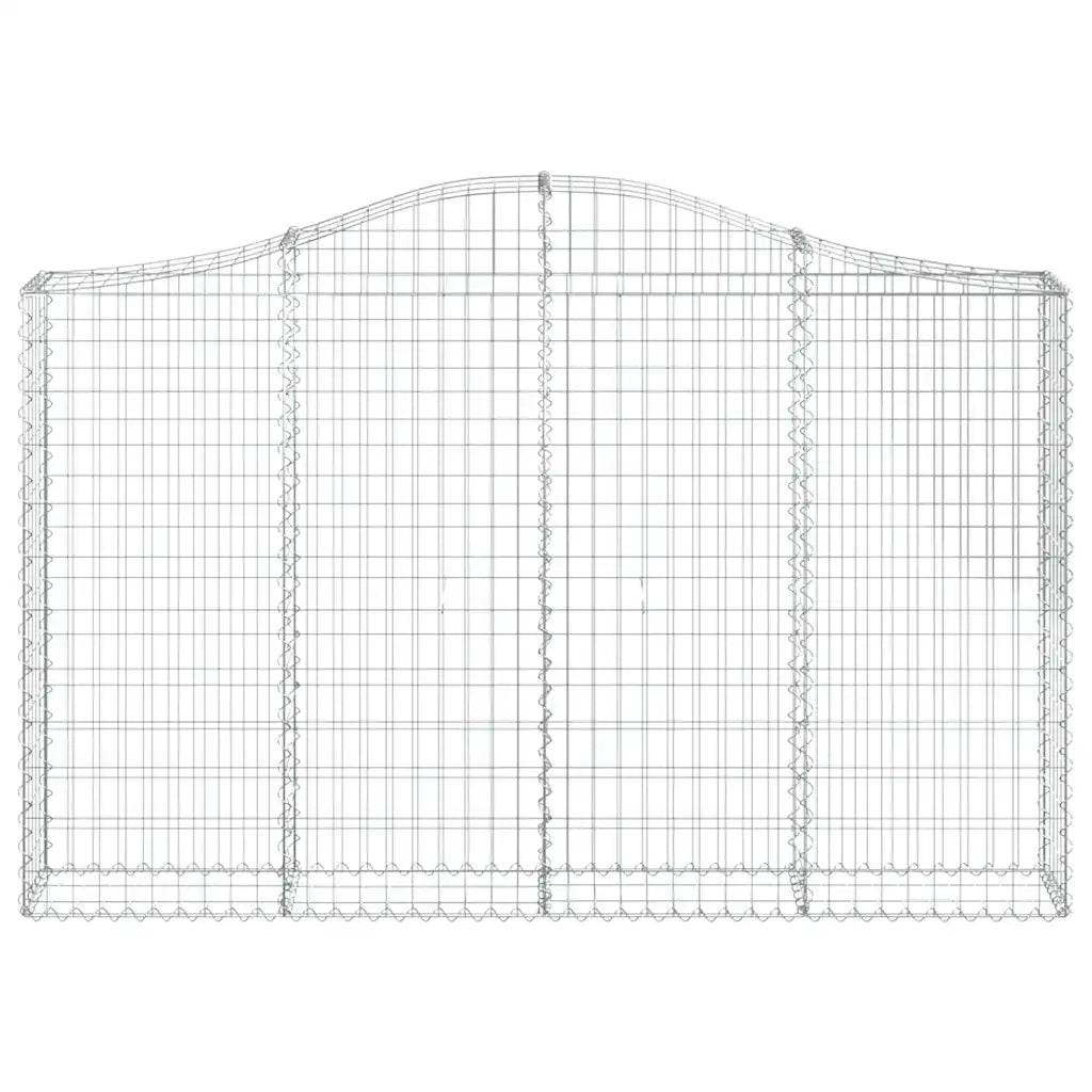 Cesti Gabbioni ad Arco 3 pz 200x30x120/140 cm Ferro Zincato 3145452