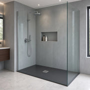 Piatto doccia rettangolare 90x180 cm effetto pietra marmoresina STONE Nero Grafite FRANCIA