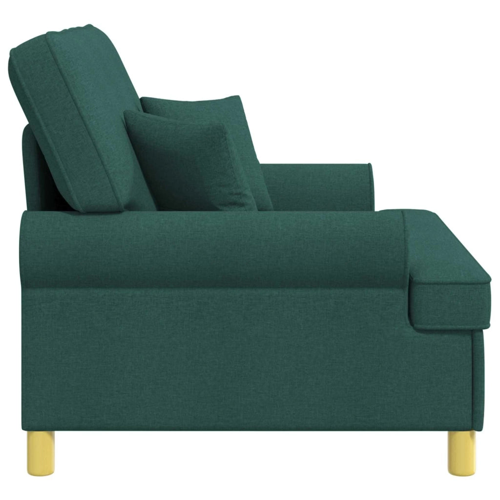 Poltrona con cuscini Verde Scuro Tessuto 42043509