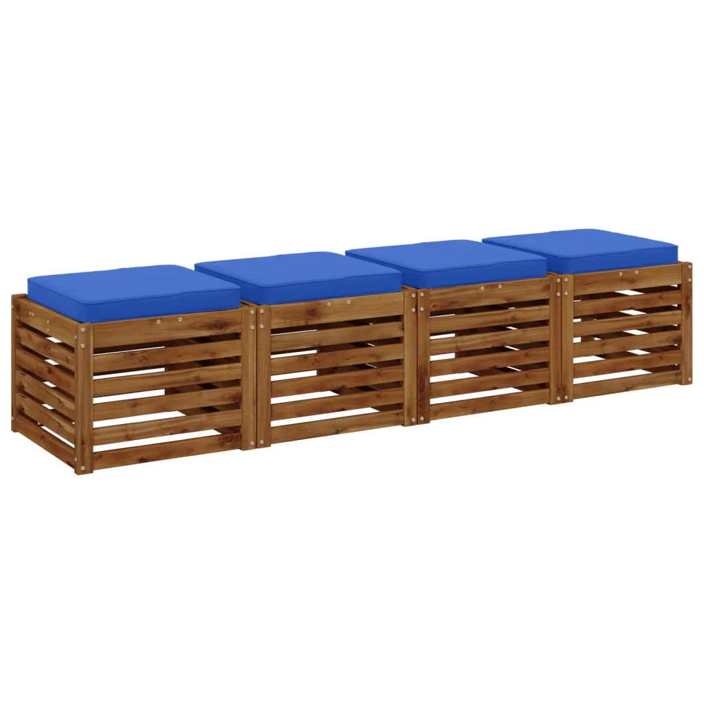 Cuscini per Sedia in 4 Pezzi VUGHT 4 pcs 100% Poliestere 946225