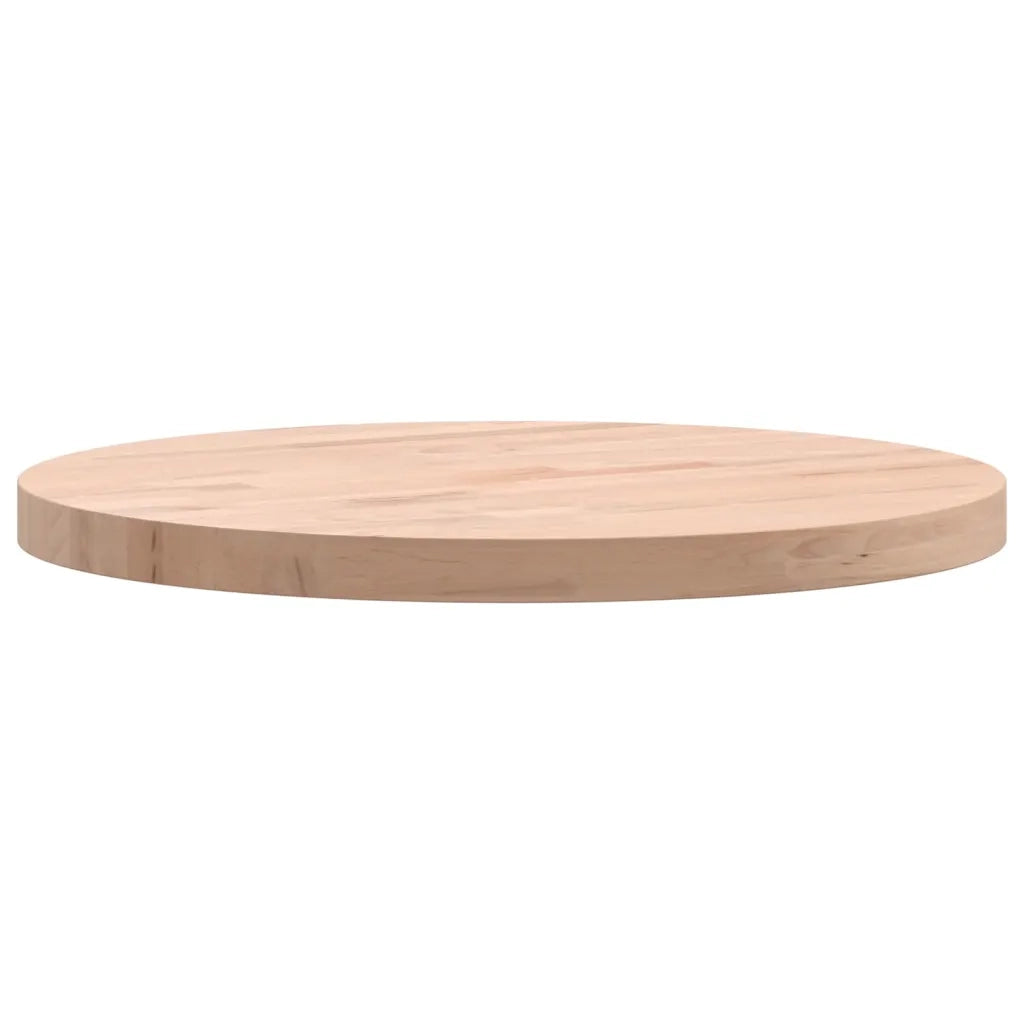 Piano per Tavolo Ø40x2,5 cm Rotondo in Legno Massello di Faggio 355914