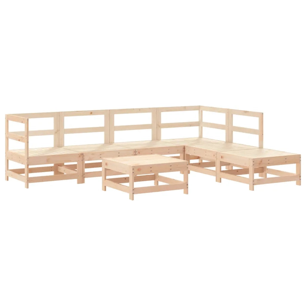 Set Divani da Giardino 7 pz con Cuscini in Legno Massello 3185962