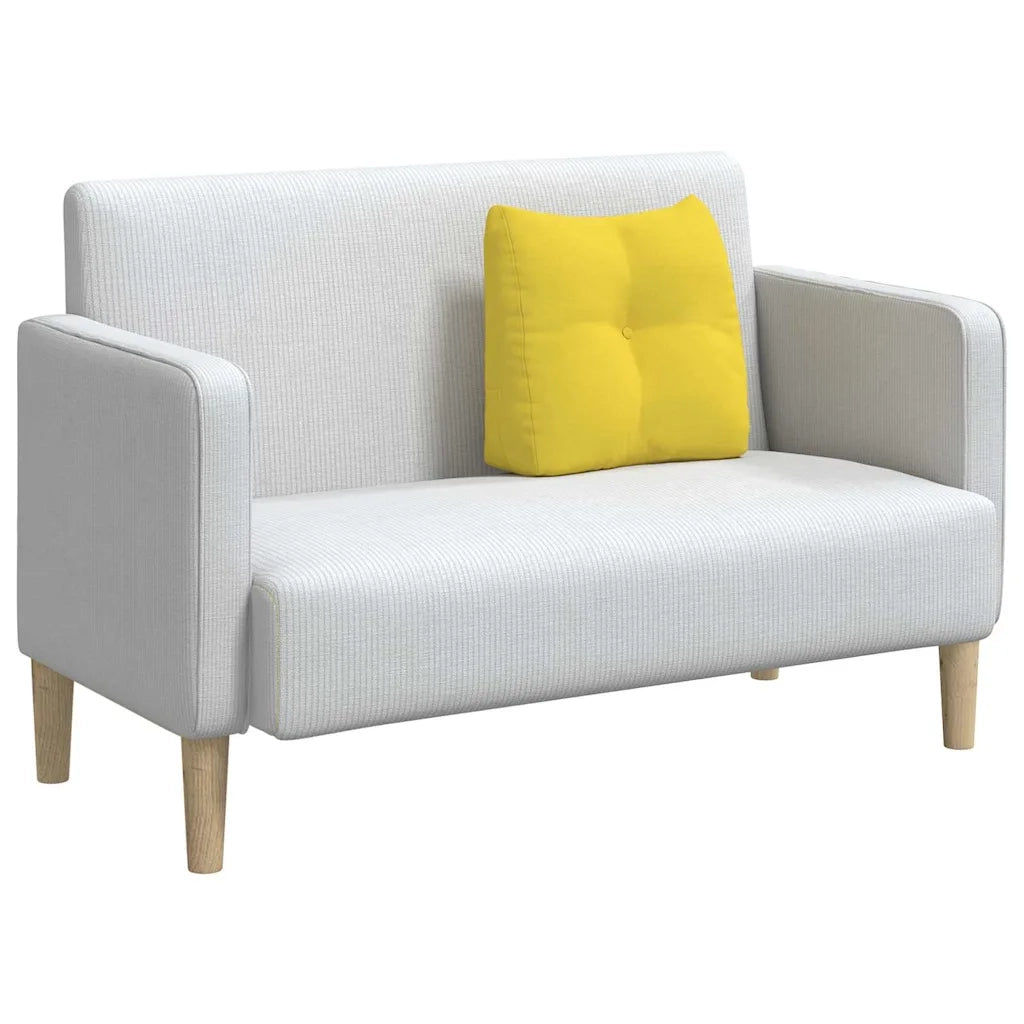 Cuscino per Schiena Giallo Chiaro 45 x 24 x 50 cm Tessuto