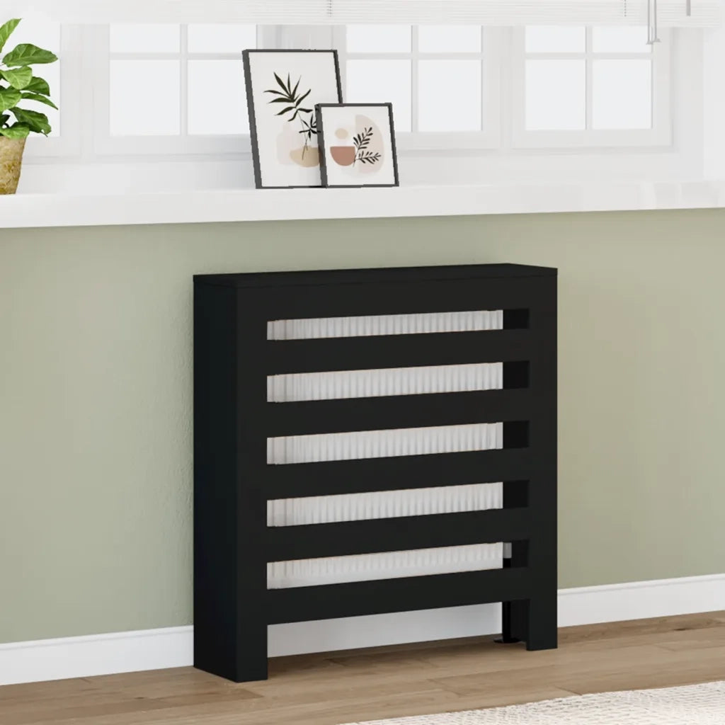 Copertura Termosifone Nera 78x20x82 cm Legno Multistrato 852682