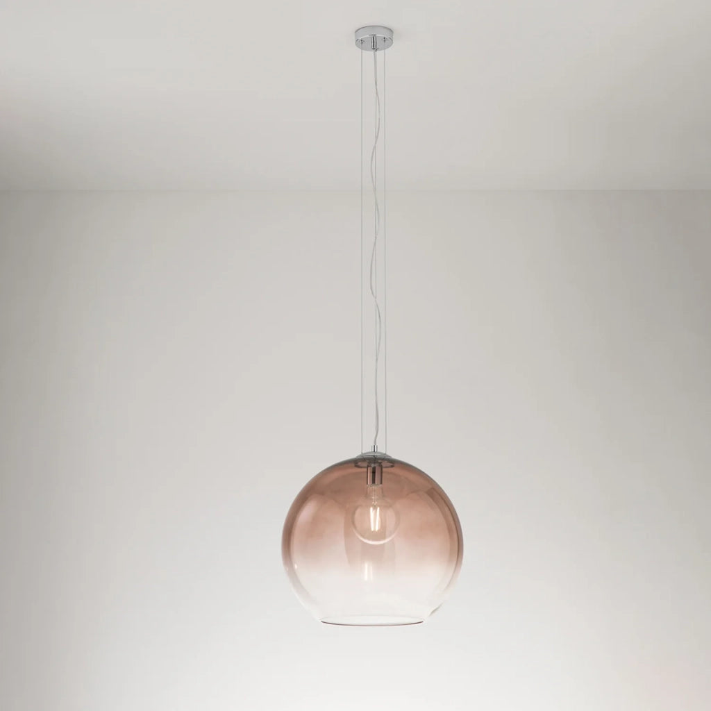 Sospensione Contemporanea Planet Vetro Marrone 1 Luce E27 Ip20 D45