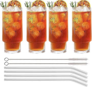 Set di bicchieri a ghiaccio a forma di ghianda - 4 pezzi - Stile vintage - 310 ml