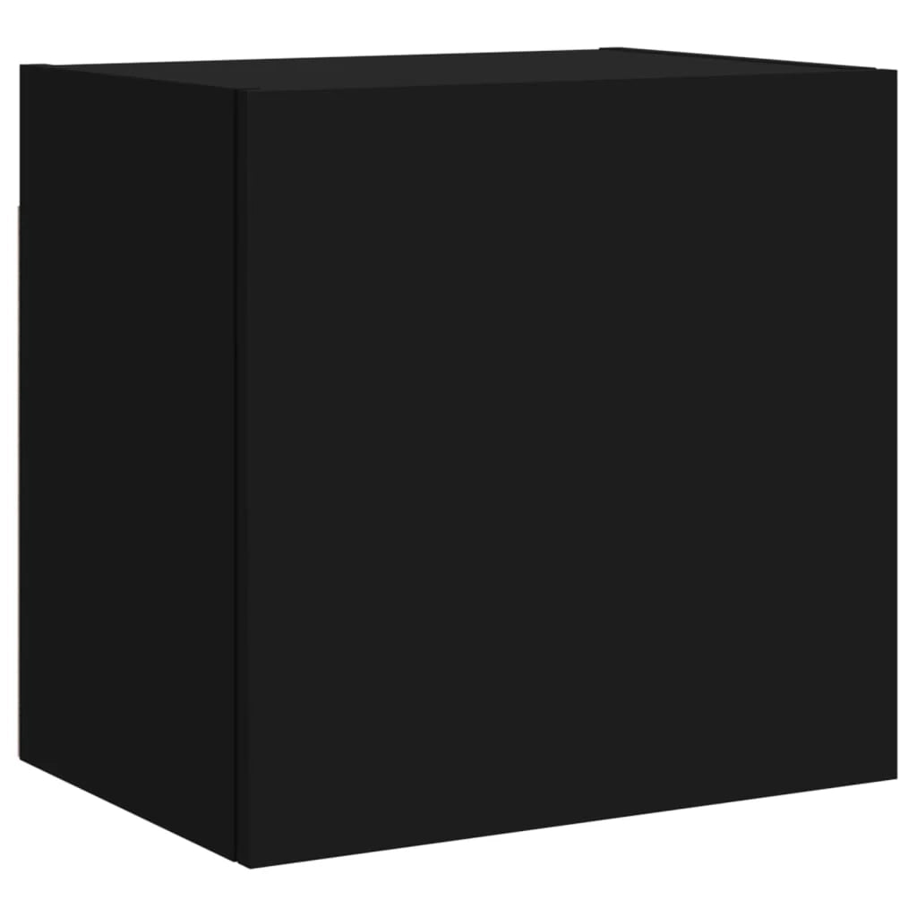 Mobile TV multimediale da parete mensola TV credenza TV adatto per sala da pranzo soggiorno camera da letto 2 pezzi 40,5 x 30 x 40 cm legno ingegnerizzato nero 02_0028916