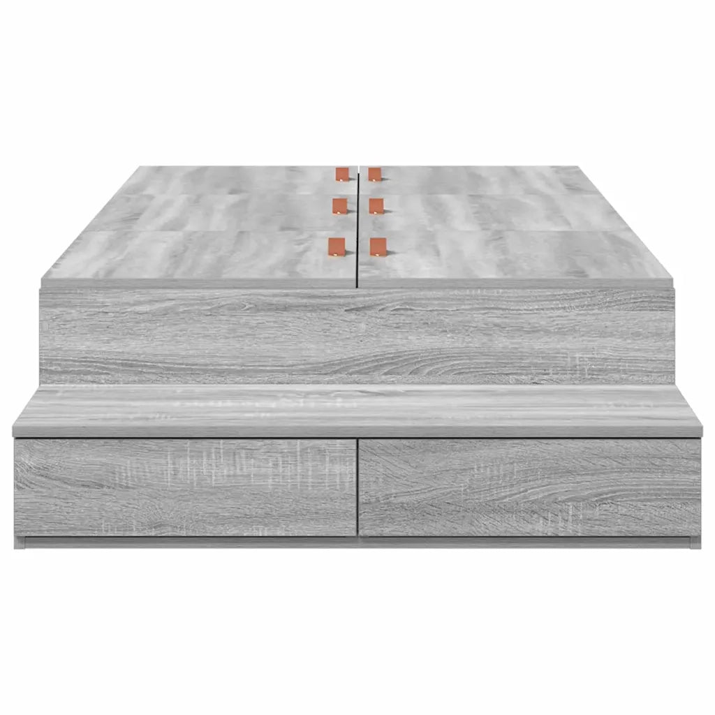 Struttura letto con contenitore Grigio Sonoma 75 cm 3335682