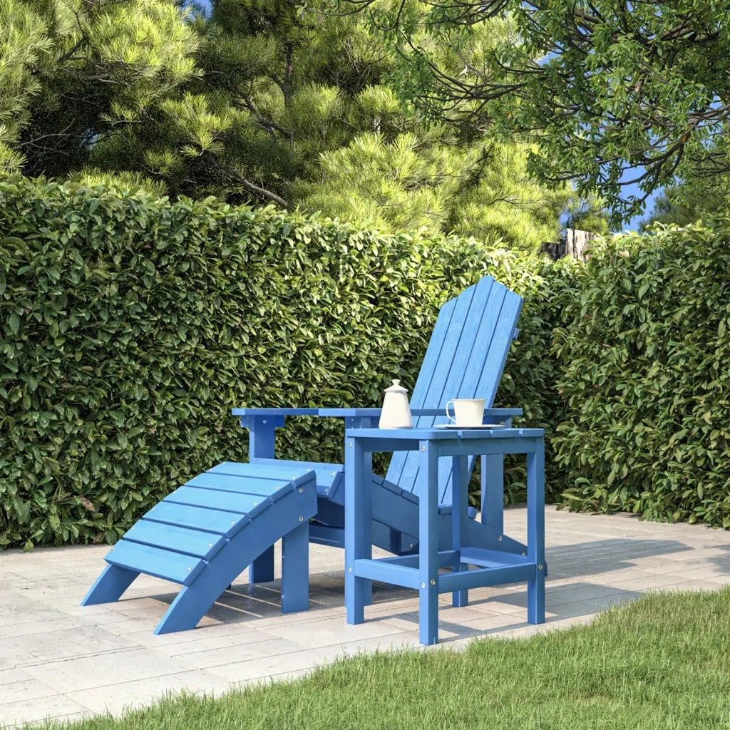 Tavolo da Giardino | Tavolino da esterno Adirondack Blu Acqua 38x38x46 cm HDPE