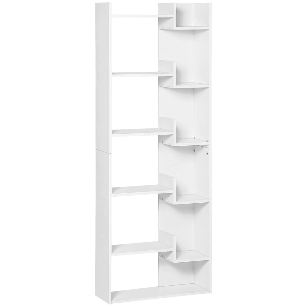 Libreria 6 livelli design irregolare ¨C zephmum ¨C bianco 60x21x162.5